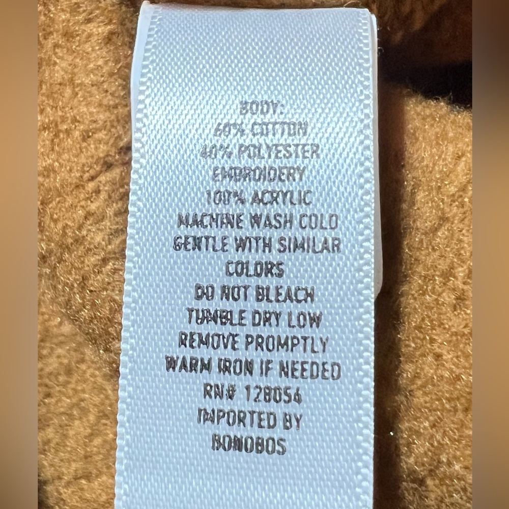 Bonobos Geoffrey Giraffe Sweatshirt Crewneck men’s medium Brown "Toys R Us Kid" - Picture 10 of 12